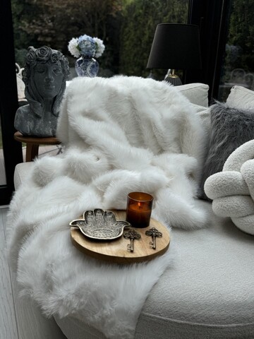 Sofa Shawl, Lolita, 200x150 cm, Poliester, Alb