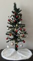 Covoras pentru brad, Pelush Christmas, 50x50 cm, Poliester, Ecru