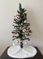 Covoras pentru brad, Pelush Christmas, 50x50 cm, Poliester, Ecru