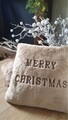 Perna, Merry Christmas, 43x43 cm, Poliester, Bej