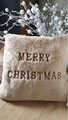 Perna, Merry Christmas, 43x43 cm, Poliester, Bej