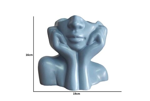 Vaza, Iskandinav Layd, Ceramica, Albastru