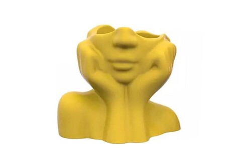 Vaza, Iskandinav Layd, Ceramica, Galben