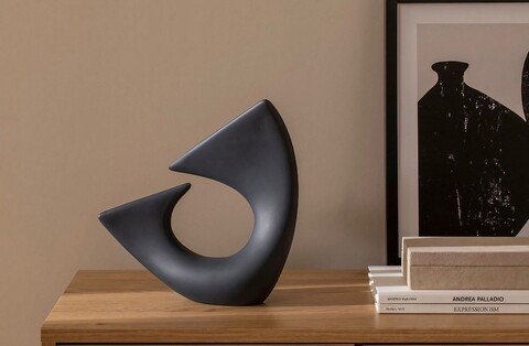 Decoratiune, CY0187, Ceramica, Antracit