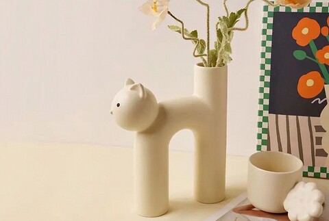 Vaza, CY0105, Ceramica, Crem