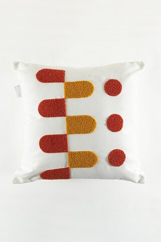 Perna, Craft, 43x43 cm, In, Muștar / Roșu-țiglă