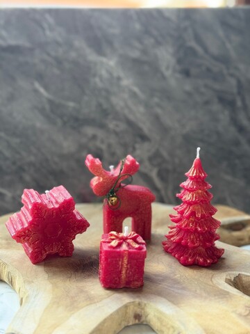 Set de lumanari, Christmas Candle Set14, 100% SOIA, Multicolor