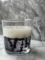 Lumanare, Glamour Candle 14M, Sticla, Alb/Negru
