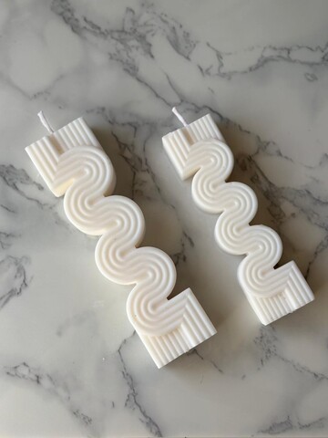 Set de lumanari, Glamour Candle 37ST, Beton, Alb