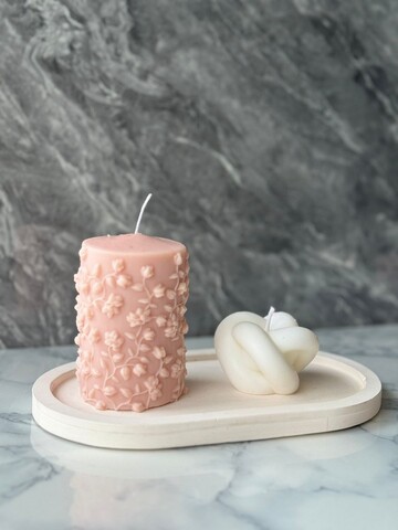 Set de lumanari, Glamour Candle 41ST, 100% SOIA, Roz/Alb