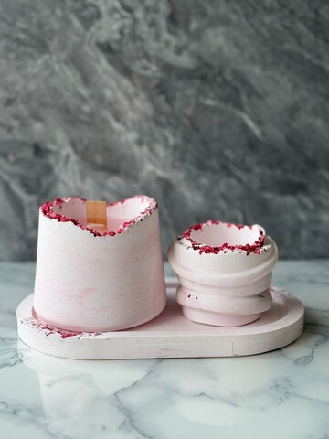 Set de lumanari, Glamour Candle 35ST, Beton, Roz/Alb