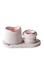 Set de lumanari, Glamour Candle 35ST, Beton, Roz/Alb
