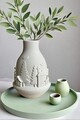 Vaza, Winter Village, 100% BIOPLASTIC, Alb
