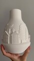 Vaza, Winter Village, 100% BIOPLASTIC, Alb