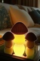 Trinket Set, Lighting Mushroom, 100% BIOPLASTIC, Crem/Maro