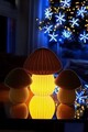 Trinket Set, Lighting Mushroom, 100% BIOPLASTIC, Crem/Maro