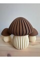 Trinket Set, Lighting Mushroom, 100% BIOPLASTIC, Crem/Maro