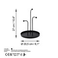 Decoratiune, Leros, Metal, Negru