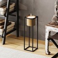 Ghiveci, GED-023-A, 15x50x15 cm, Metal, Negru