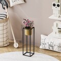 Ghiveci, GED-023-A, 15x50x15 cm, Metal, Negru