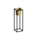 Ghiveci, GED-023-A, 15x50x15 cm, Metal, Negru