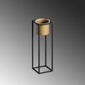Ghiveci, GED-023-A, 15x50x15 cm, Metal, Negru