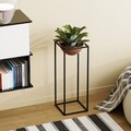 Ghiveci, GED-021-B, 22x60x22 cm, Metal, Negru/Cupru
