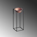 Ghiveci, GED-021-B, 22x60x22 cm, Metal, Negru/Cupru