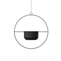Ghiveci, Payanda, 40x40x17 cm, Metal, Negru