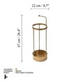 Umbrella Stand, Şemsiye, 22x22x67 cm, Metal, Auriu