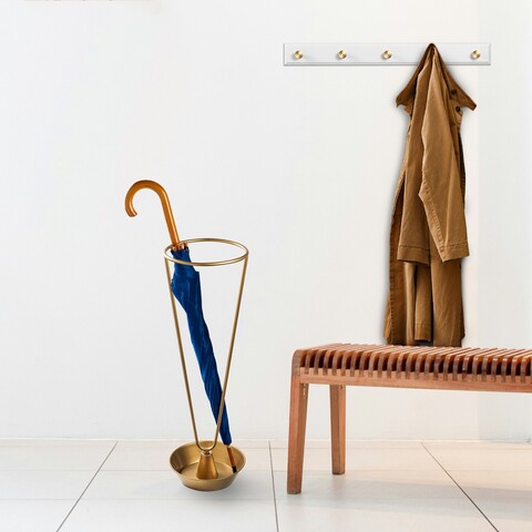 Umbrella Stand, Şemsiye, 22x22x70 cm, Metal, Auriu