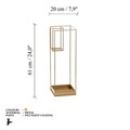 Umbrella Stand, Şemsiye, 20x20x61 cm, Metal, Auriu