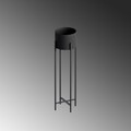 Ghiveci, GED-025, 23x78x23 cm, Metal, Negru