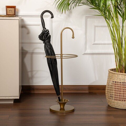 Umbrella Stand, Şemsiye, 27x27x65 cm, Metal, Auriu