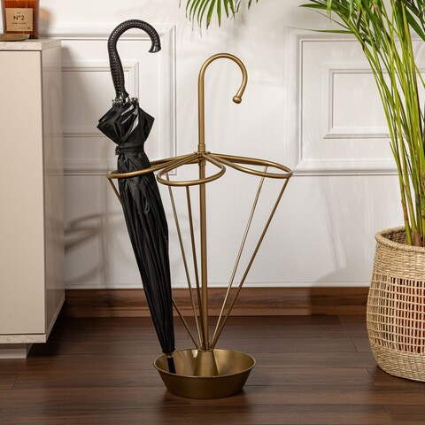 Umbrella Stand, Şemsiye, 40x40x76 cm, Metal, Auriu