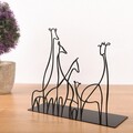 Decoratiune, Giraffa, 18x20 cm, Metal, Negru