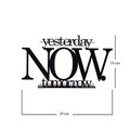 Decoratiune, Now Tomorrow, 16x28 cm, Metal, Negru