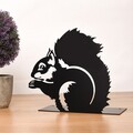 Decoratiune, Squirrel, 22x22 cm, Metal, Negru