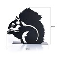 Decoratiune, Squirrel, 22x22 cm, Metal, Negru
