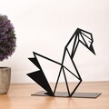 Decoratiune, Swan, 20x15 cm, Metal, Negru