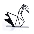 Decoratiune, Swan, 20x15 cm, Metal, Negru