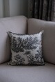Husa de perna, BST061, 45x45 cm, Textil, Alb/Negru