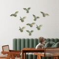 Decoratiune, BIRDS 1, Poliester, Multicolor