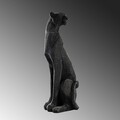 Decoratiune, Leopard, 15x43x15 cm, Poliester, Negru