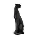 Decoratiune, Leopard, 15x43x15 cm, Poliester, Negru