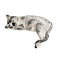 Decoratiune, Cat, 34x18x16 cm, Poliester, Multicolor
