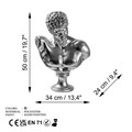 Decoratiune, Yak-042-B, Poliester, Argintiu