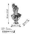 Decoratiune, Yak-037-B, Poliester, Argintiu