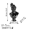 Decoratiune, Yak-037-C, Poliester, Negru