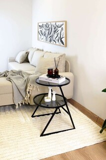 42x55x42 cm, Negru;Fumuriu